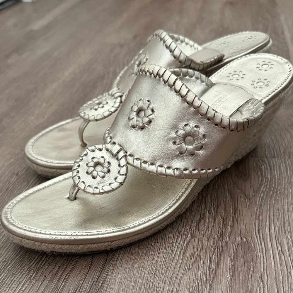 Jack Rogers Wedge Sandals Size 10